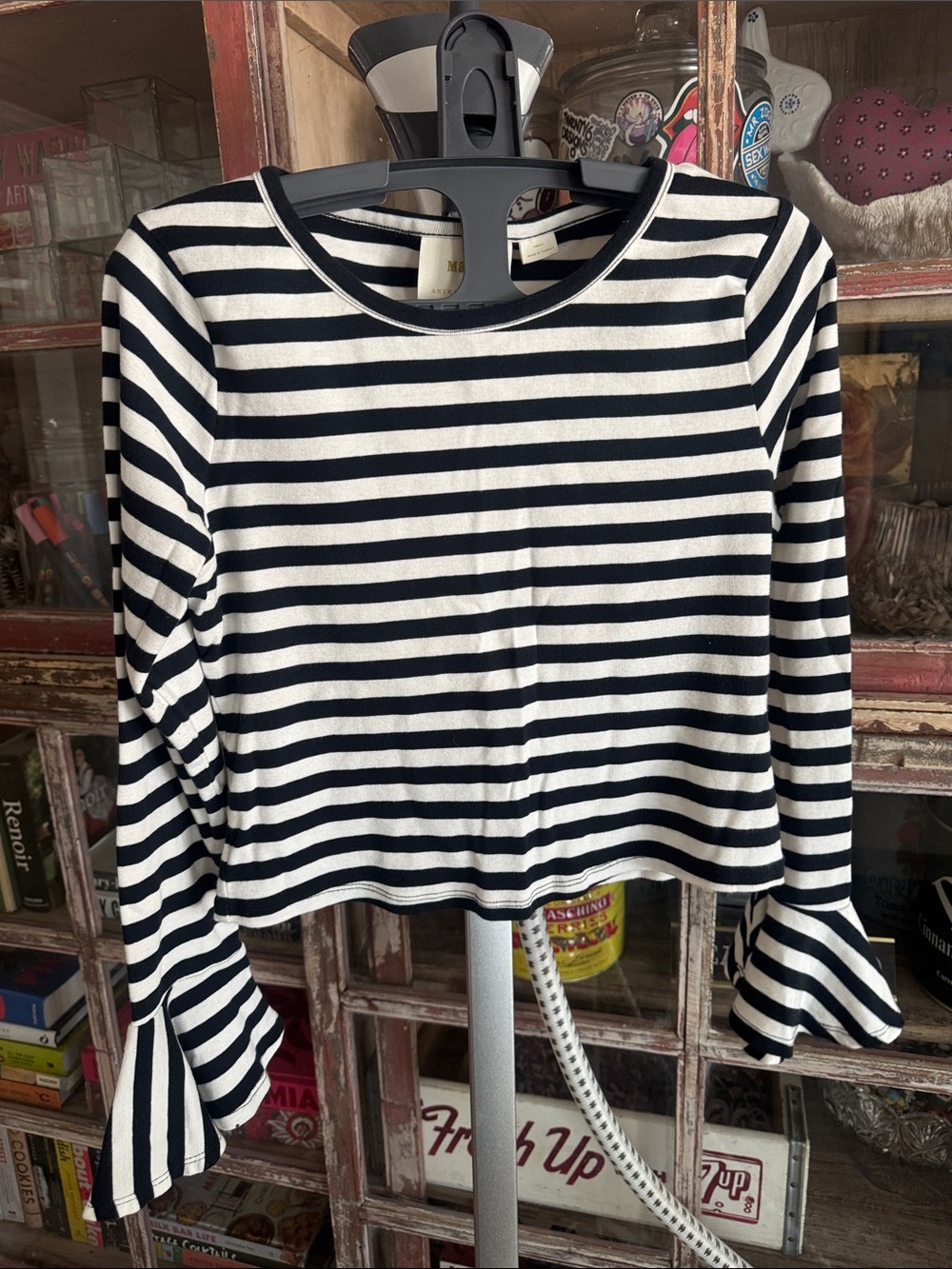 Maeve Striped Top Size S.